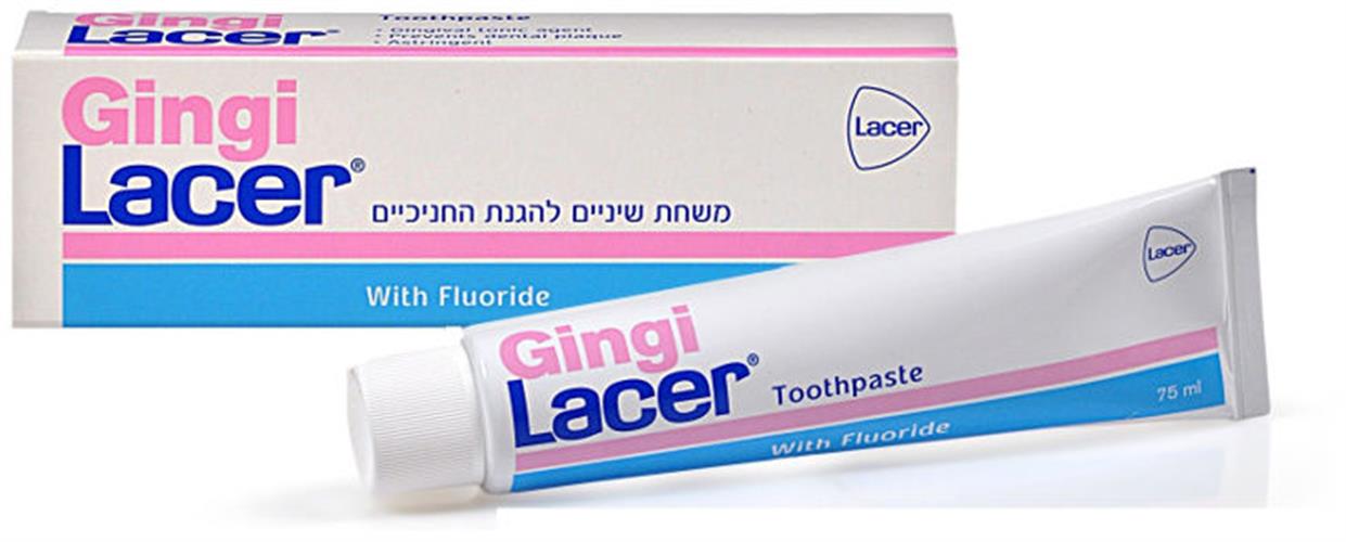 משחת שיניים עם פלואוריד להגנת חניכיים 75 מל Gingi lacer