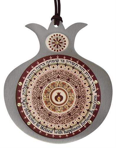 רימון מסגרת נירוסטה בשילוב הדפסים צבעוניים ואבני סברובסקי - DR11