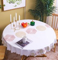 מפת שולחן עגולה דוחה כתמים