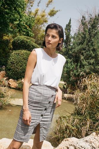 חצאית אנבל משובץ