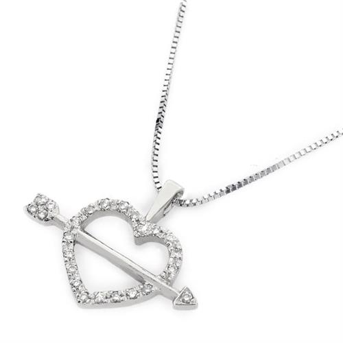 שרשרת ותליון זהב 14 קרט משובץ יהלומים 0.15 קראט