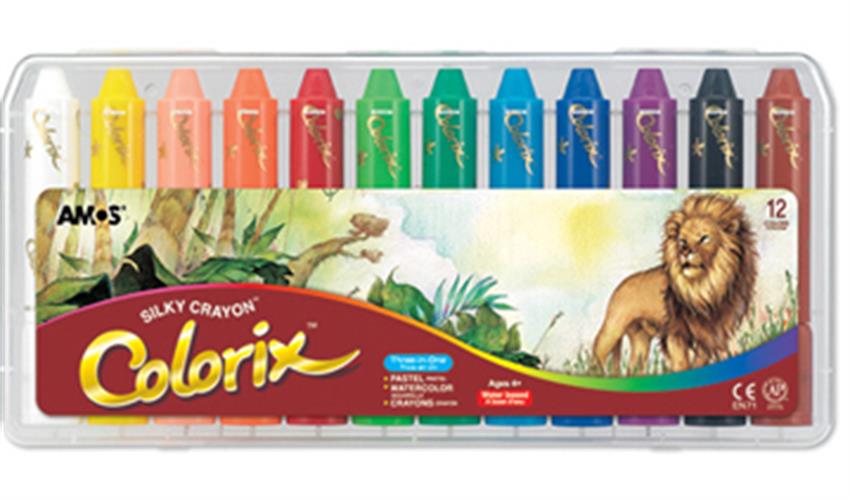 צבעי קולוריקס סט 12 יח' AMOS