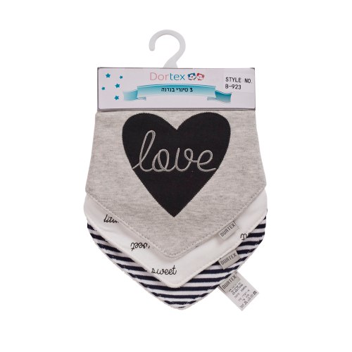 סט שלישיית סינרים-בנדנה LOVE