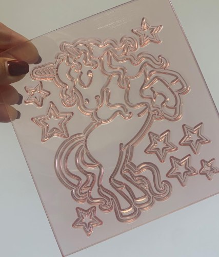 תבנית גדולה חד קרן וכוכבים יוניקורן | חד קרן גדול ליצירה בשוקולד | חד קרן לקישוט עוגות יום הולדת
