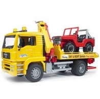 משאית MAN TGA גורר + גיפ מבית Bruder