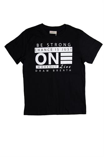 חולצת ONE שחור לבן