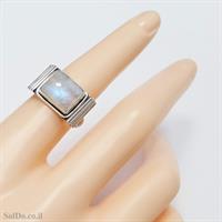 טבעת מכסף משובצת אבן מונסטון  RG6116 | תכשיטי כסף 925 | טבעות כסף