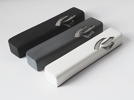 מזוזה קרמיקה עבודת יד ש' כסף