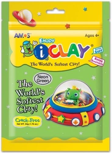 חימר קל I-CLAY ירוק ניאון - 50 גר'