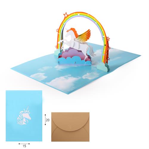 כרטיס ברכה POP UP קשת בענן