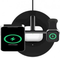 מעמד טעינה אלחוטית 3 ב1 עם Belkin Boost Charge Pro 3-In-1 15W MagSafe - צבע שחור