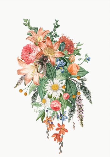 פרחים- הדפס ציור