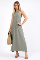 שמלת קולר וונסה זית/בז