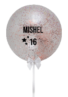 בלון שקוף נצנצים