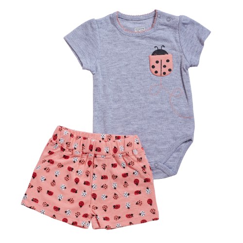 חליפת בגד גוף חיפושית אפור בהיר