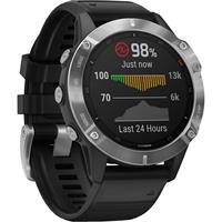 שעון דופק Garmin Fenix 6 Silver with Black Band
