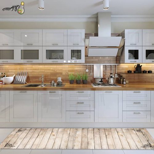 שטיח "הדפסי עץ פסטלים"