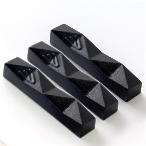 סט של 3 בתי מזוזה S שחור מט