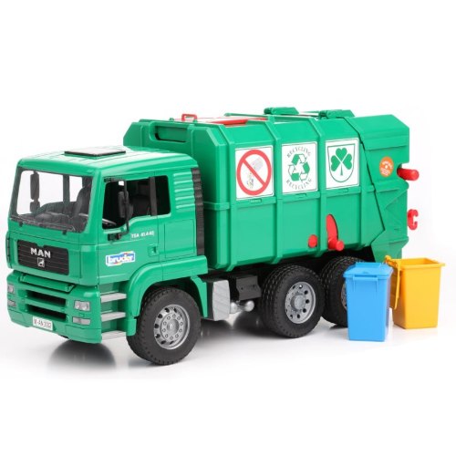 אוטו זבל לילדים מן MAN ירוק- BRUDER