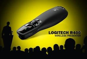 שלט/קליקר רחוק למצגות דגם r400-לוגיטק/logitech