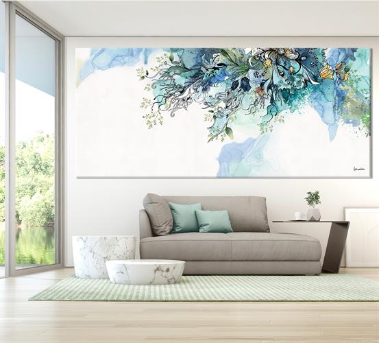 ציור אבסטרקטי כחול