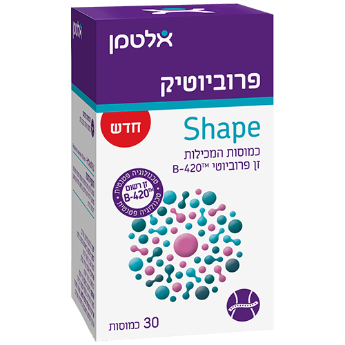 -- אלטמן פרוביוטיק Shape שייפ -- מכיל 30 כמוסות ן 10 ביליון