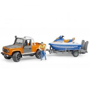 גיפ לנד רובר + אופנוע ים ונהג bruder