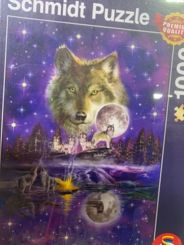 פאזל זאב לאור ירח 1000חלקים