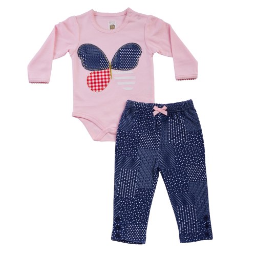 חליפת מעבר פרפר ורוד בייבי