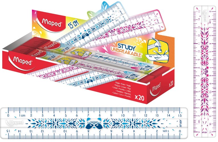 סרגל STUDY גמיש 15 ס"מ מעוצב 245301 1/20