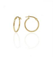 עגילי חישוק זהב 1.4 סמ דקים קטנים עדינים