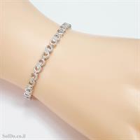 צמיד מכסף משובץ אבני זרקון  Z3125 | תכשיטי כסף 925