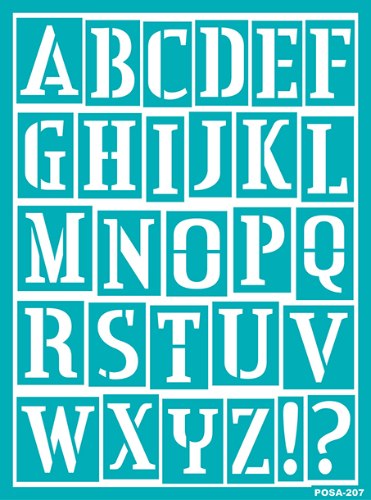 סטנסיל דביק ABC דגם POSA-207