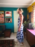 שמלת לייקרה מקסי פרחונית מס' 1 מידה S/M