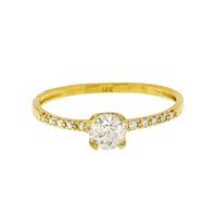 טבעת יהלומים 0.60 קראט בזהב 14 קרט