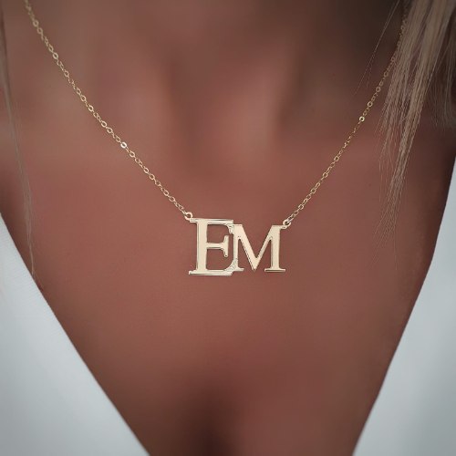 שרשרת שתי אותיות מחוברות דגם LA267