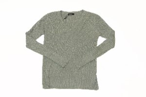 סריג צווארון וי בייסיק נשים