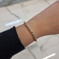 צמיד זהב חבל לאישה 4.8 ממ 19 סמ אורך