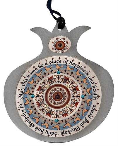 רימון מסגרת נירוסטה בשילוב הדפסים צבעוניים ואבני סברובסקי - DR21