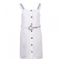 שמלת כפתורים CK לבנה