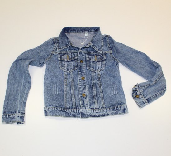 ג'קט ג'ינס נערות כחול משופשף