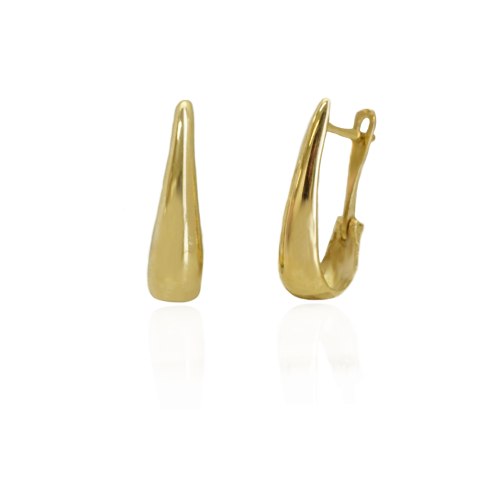 עגילי חישוק זהב קטנים א סימטרים 1.7 ס"מ 