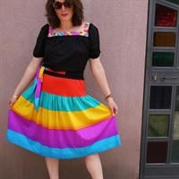 שמלת חגיגה אורך ברך מידה L/XL