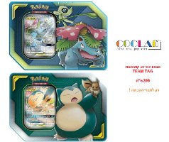 קלפי פוקימון Pokemon TCG Tag Team Tin Celebi & Venusaur + Snorlax & Eevee