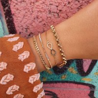 צמיד זהב חוליות לאישה מזהב 14 קאראט