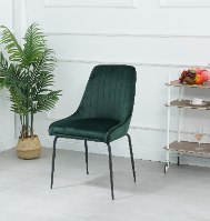 כיסא אוכל קטיפה דגם רון שחור/אפור/כחול/ירוק