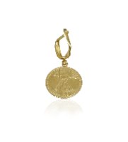 עגילי מטבע - עגילי מטבעות זהב - לאישה