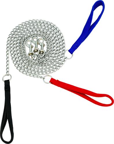 רצועת מתכת  דקה לכלב עם ידית אחיזה מרופדת אורך 150 ס"מ במגוון צבעים