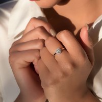 טבעת זהב 14 קראט 0.24 קראט יהלומים 811923 - מחיר מבצע! 