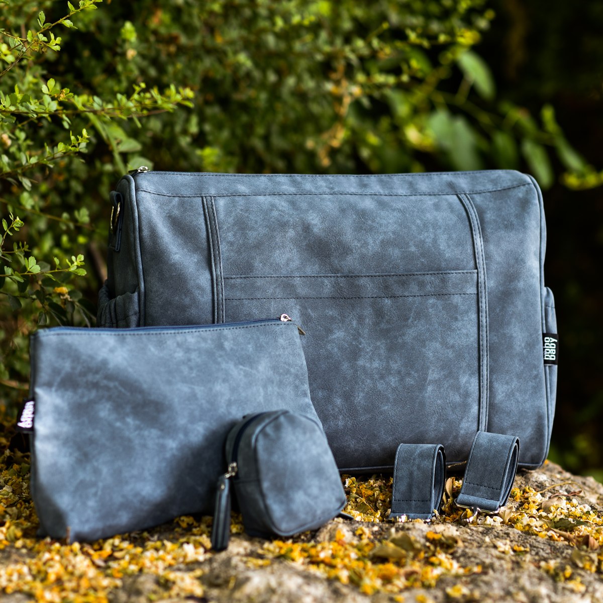 סט תיק החתלה כחול ג'ינס דגם מלאני